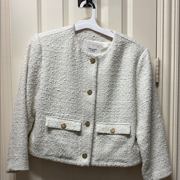 Abercrombie and Fitch Tweed Blazer with Gold Buttons - Picture 1 of 2